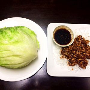 Minced Chicken with Lettece Wrap